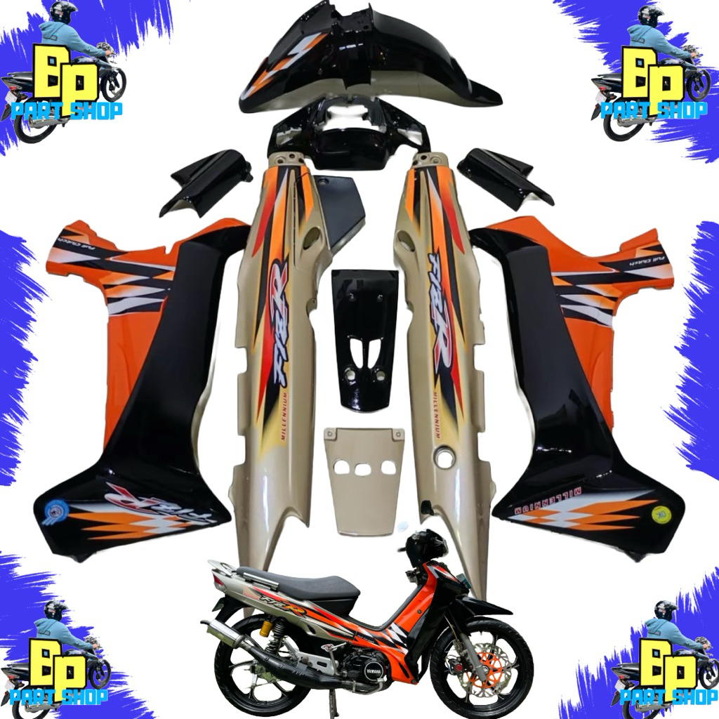 body set fiz r millenium oren hitam set striping