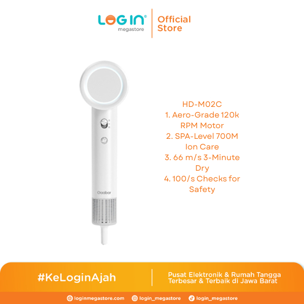 GAABOR HAIR DRYER HDM02C Smart Ionic Bladeless High Speed Hair Dryer White