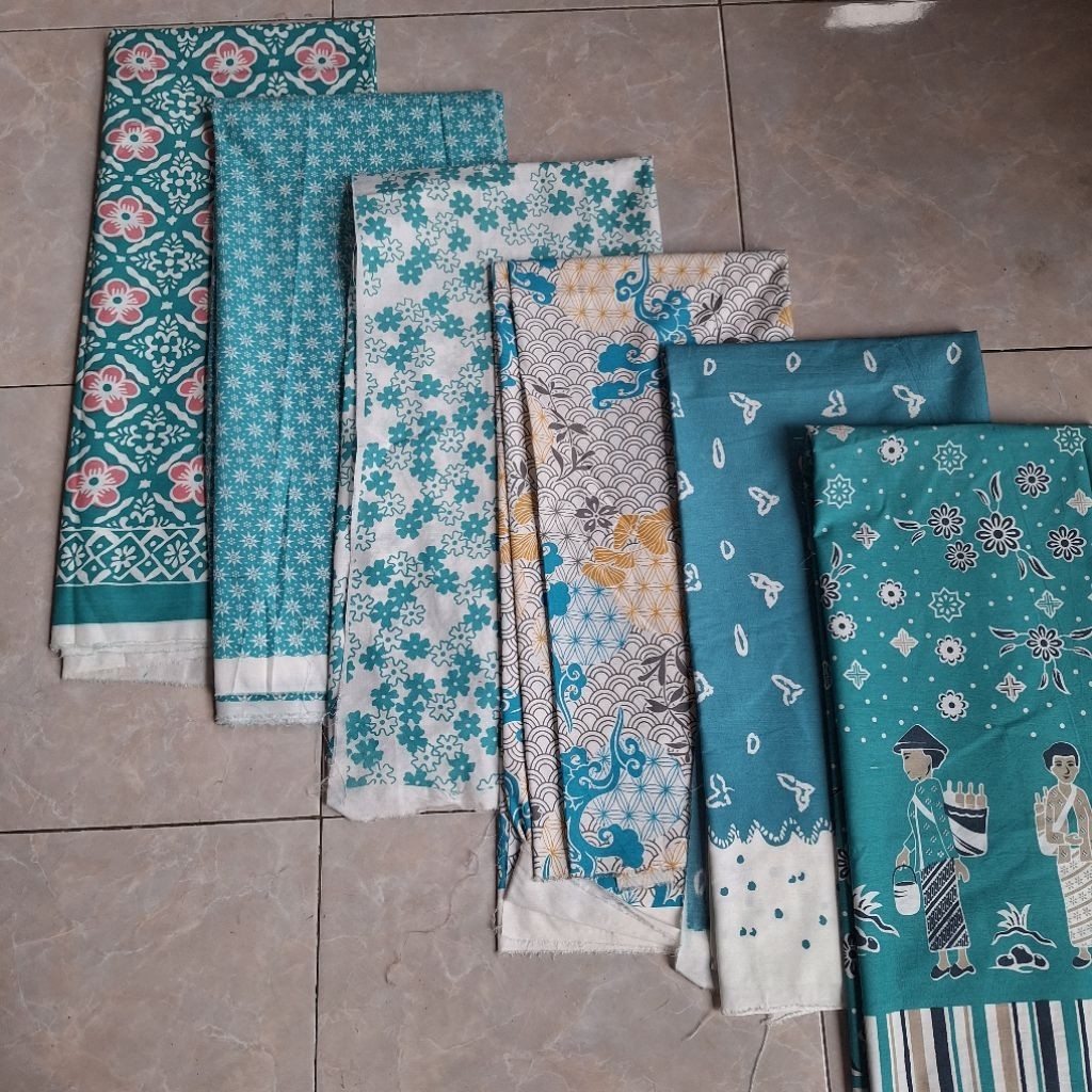 Kain Batik Halus Kain Batik TRR Warna Hijau Tosca Real Picture Tosca Kain Batik Murah