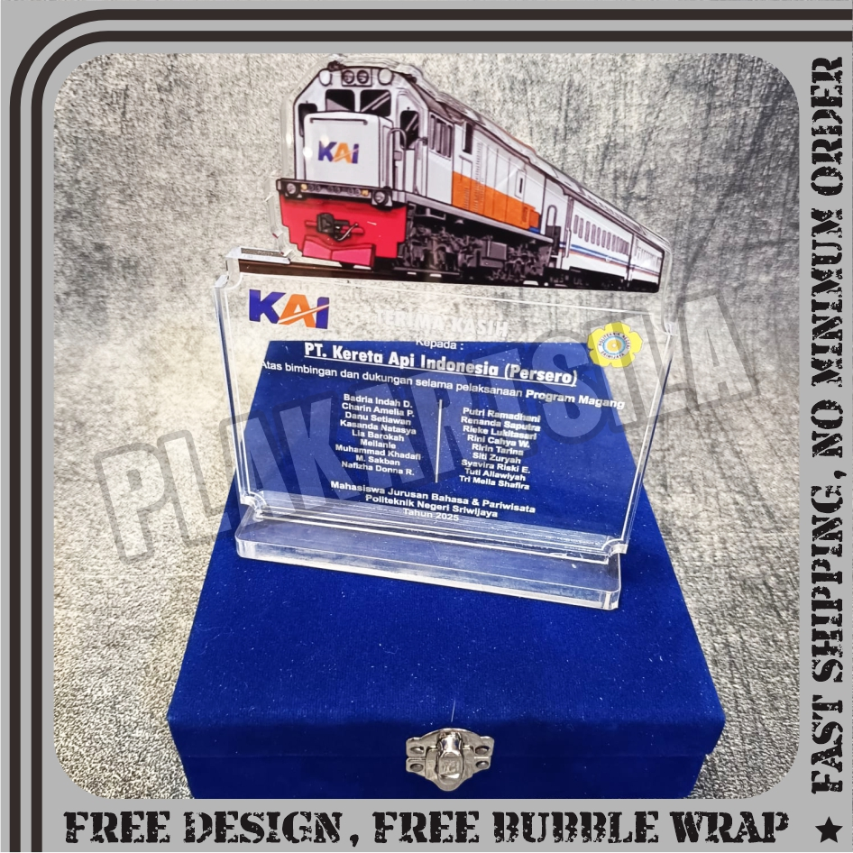Plakat Akrilik Custom KAI, 1 Hari Jadi
