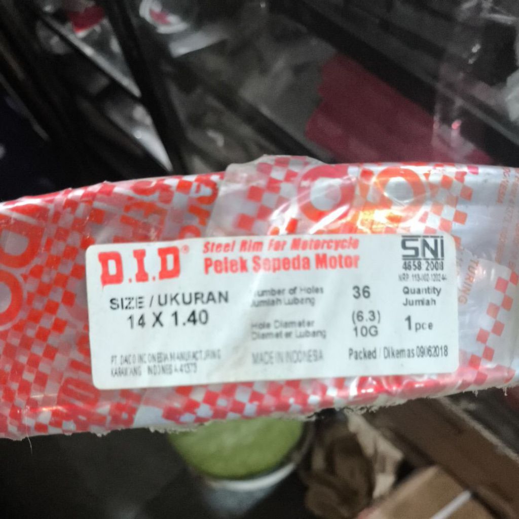 Velg DID Ring 14/16 Krom