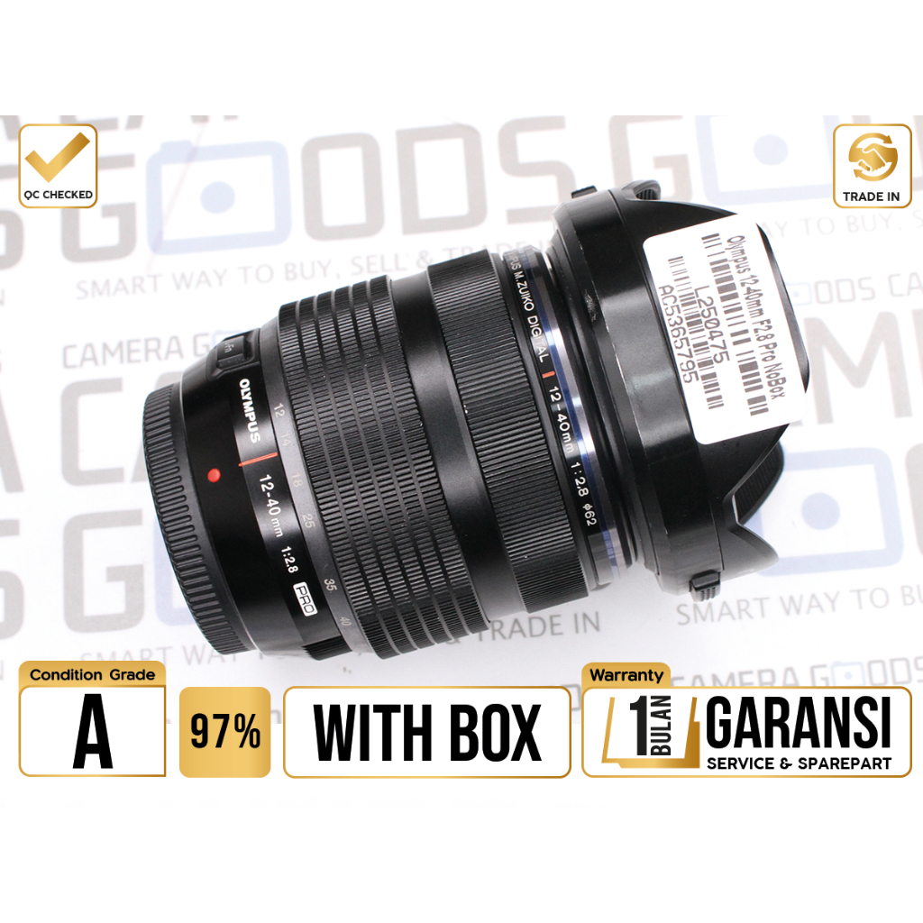 Lensa Olympus 12-40mm F2.8 PRO M.Zuiko Digital ED Lens Second Bekas Grade B+ / MFT Lens - L250475