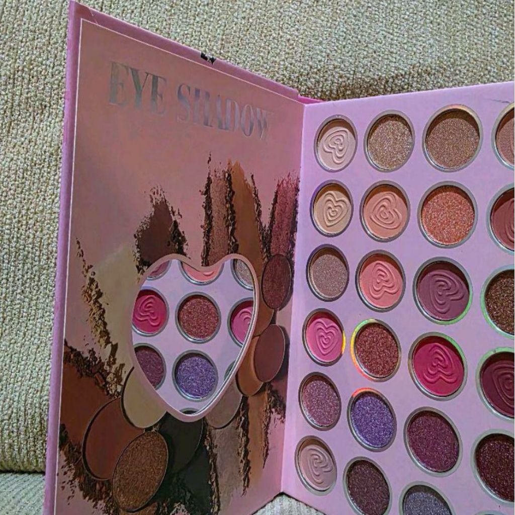 Set Makeup Wajah Lengkap Eyeshadow Contour Blush On Highlighter Praktis