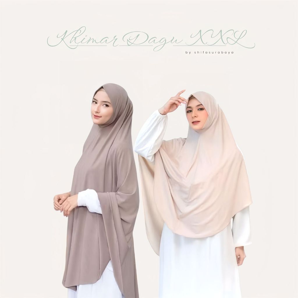 ShiifaHijab - Khimar Dagu Malaysia Jumbo |Khimar Dagu Jumbo Jersey Premium