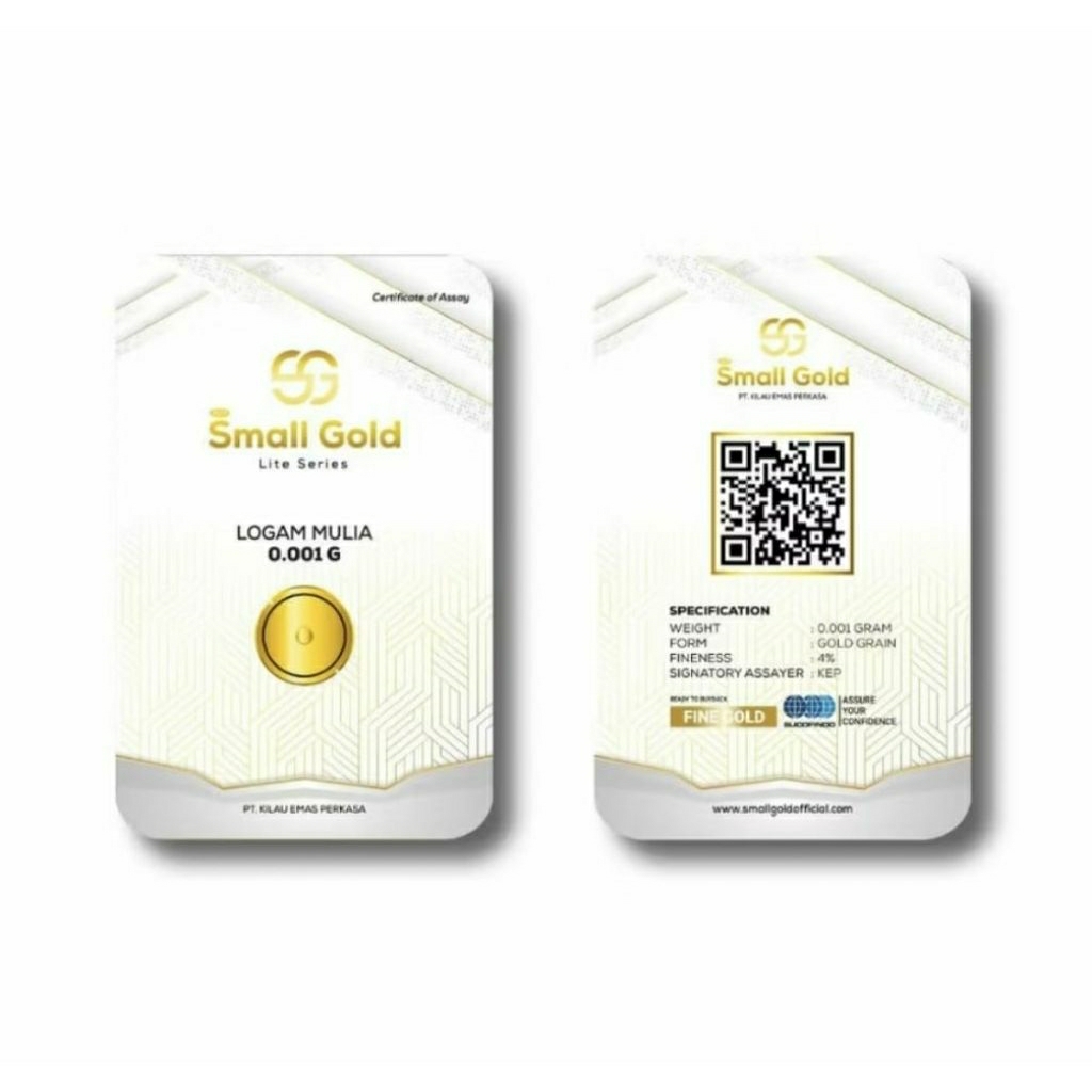 Minigold souvenir emas 0,001 gram small gold Antam