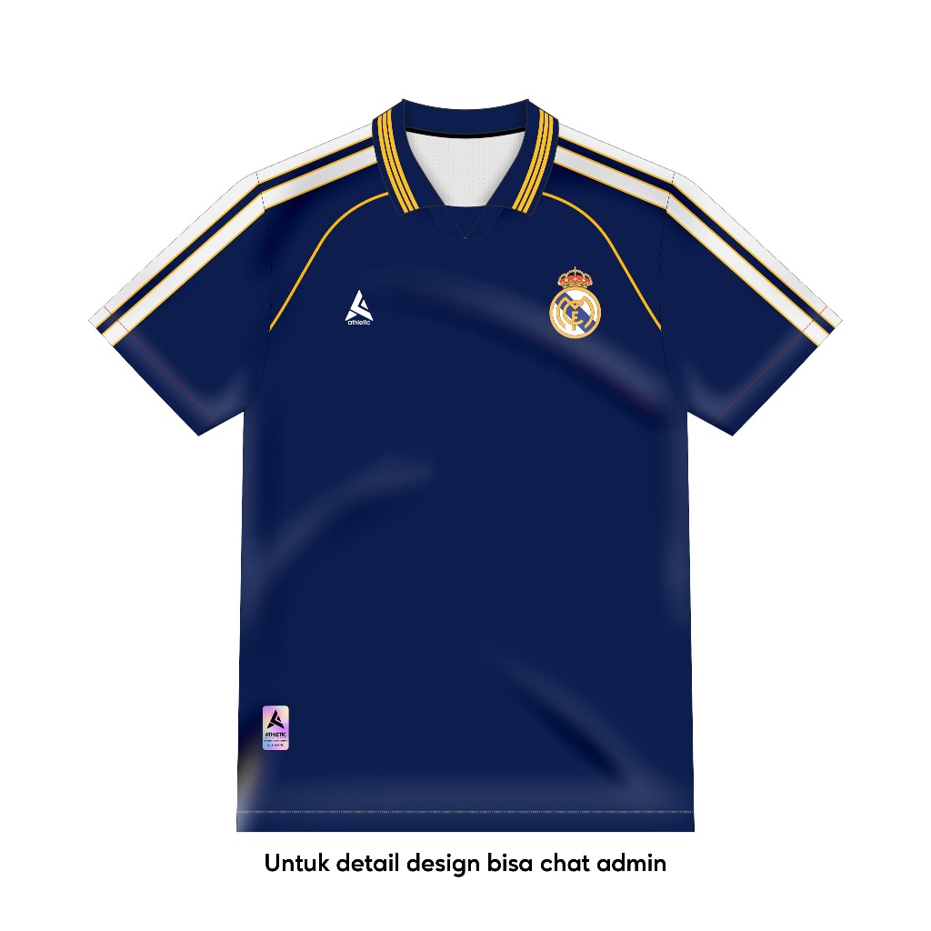 ATHLETIC SPORTWEAR - Jersey Vintage Bola Fantasy Real Madrid Third 1998-1999 Fullprinting Casual - A