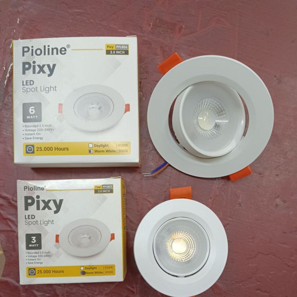 led spotlight pioline inbow kuning 3000k (3/6watt)