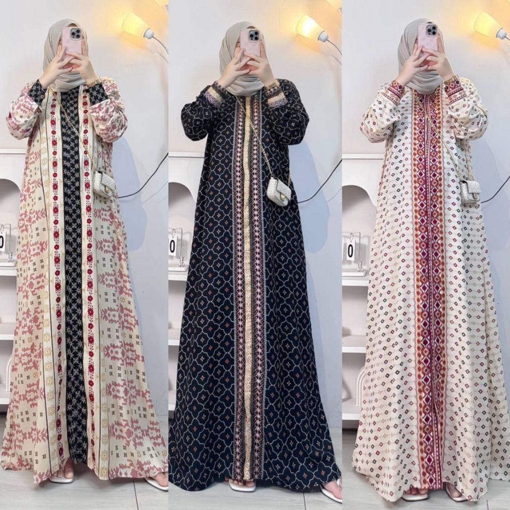 Gamis Balqis Rayon Premium - Gamis rayon Premium - Gamis Dress Panjang Rayon Premium