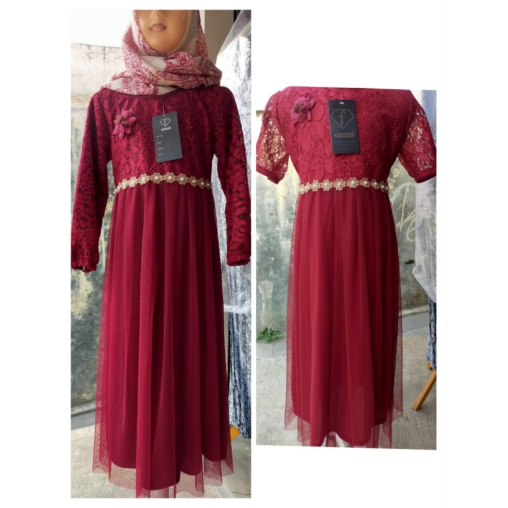 GAMIS ANAK BROKAT KOMBINASI TILE