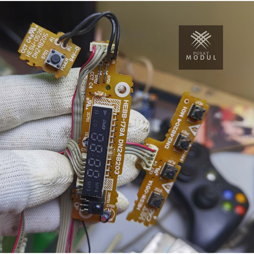 papan tombol display dvd polytron DTIB / FLASHRIP/  polytron  HEBB-179A