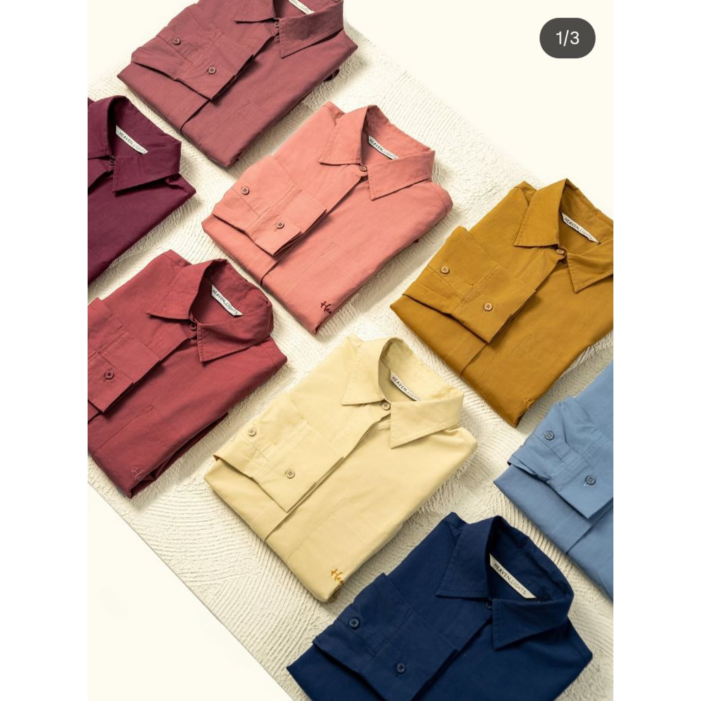 Edria Shirt - Edria Wrap Shirt HL || Kemeja Basic Wanita Oversize By Heaven Lights