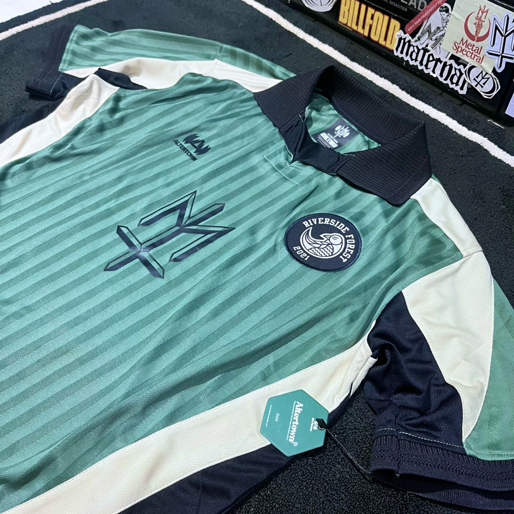 jersey MATERNAL x RIVERSIDE FOREST home - olive , cream