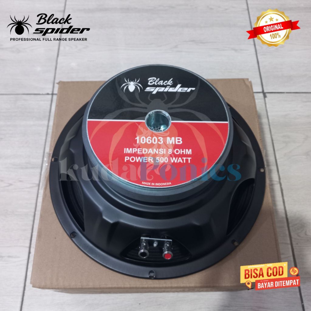 Speaker Komponen Black Spider 10603 MB Original 10 Inch Mid Low 500 Watt VC 2 inch 10 603