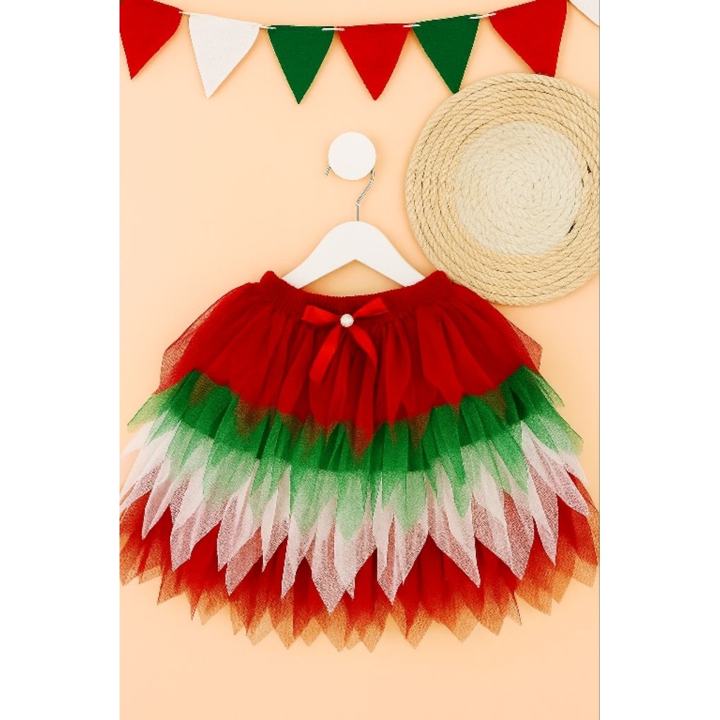 Rok tutu anak warna reinbow/rok tile/rok tumpuk/rok usia baby-12tahun