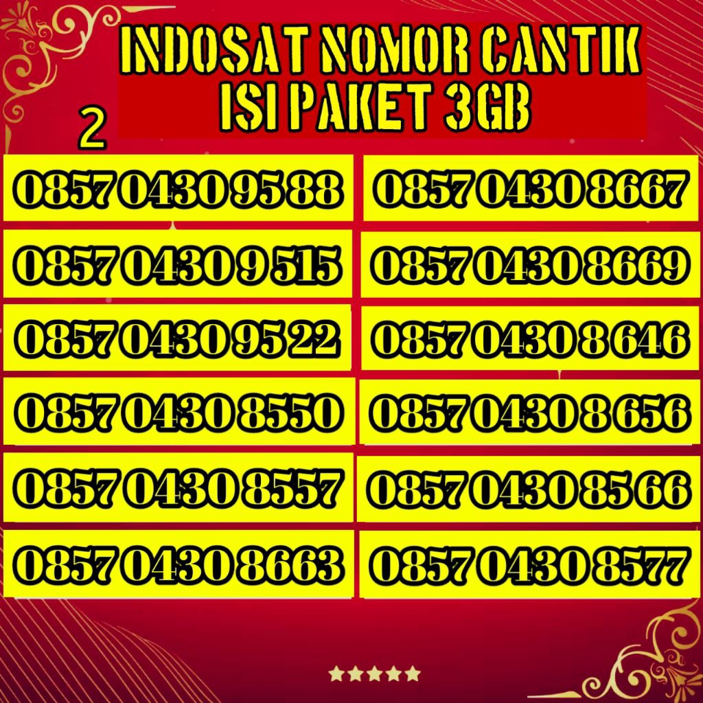 promo perdana Indosat IM3 Nomor cantik Isi paket 3gb