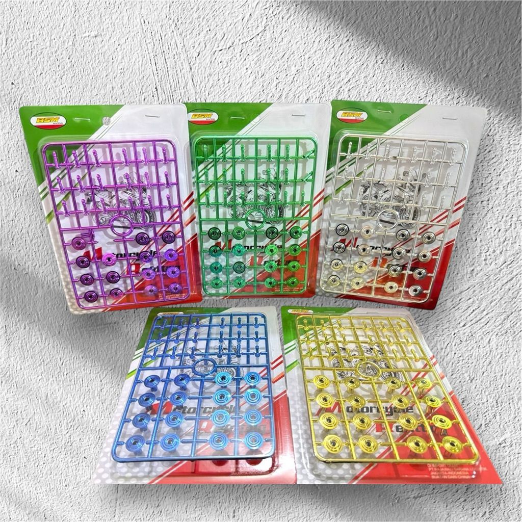 BAUT BAUD KLIP BODY BODI MOTOR UNIVERSAL PLASTIK WARNA UNGU HIJAU SILVER BIRU GOLD