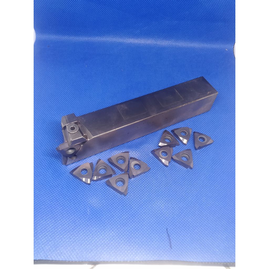 Holder bubut luar 2525 + insert Carbide @10 pcs holder drat luar bekas siap pakai