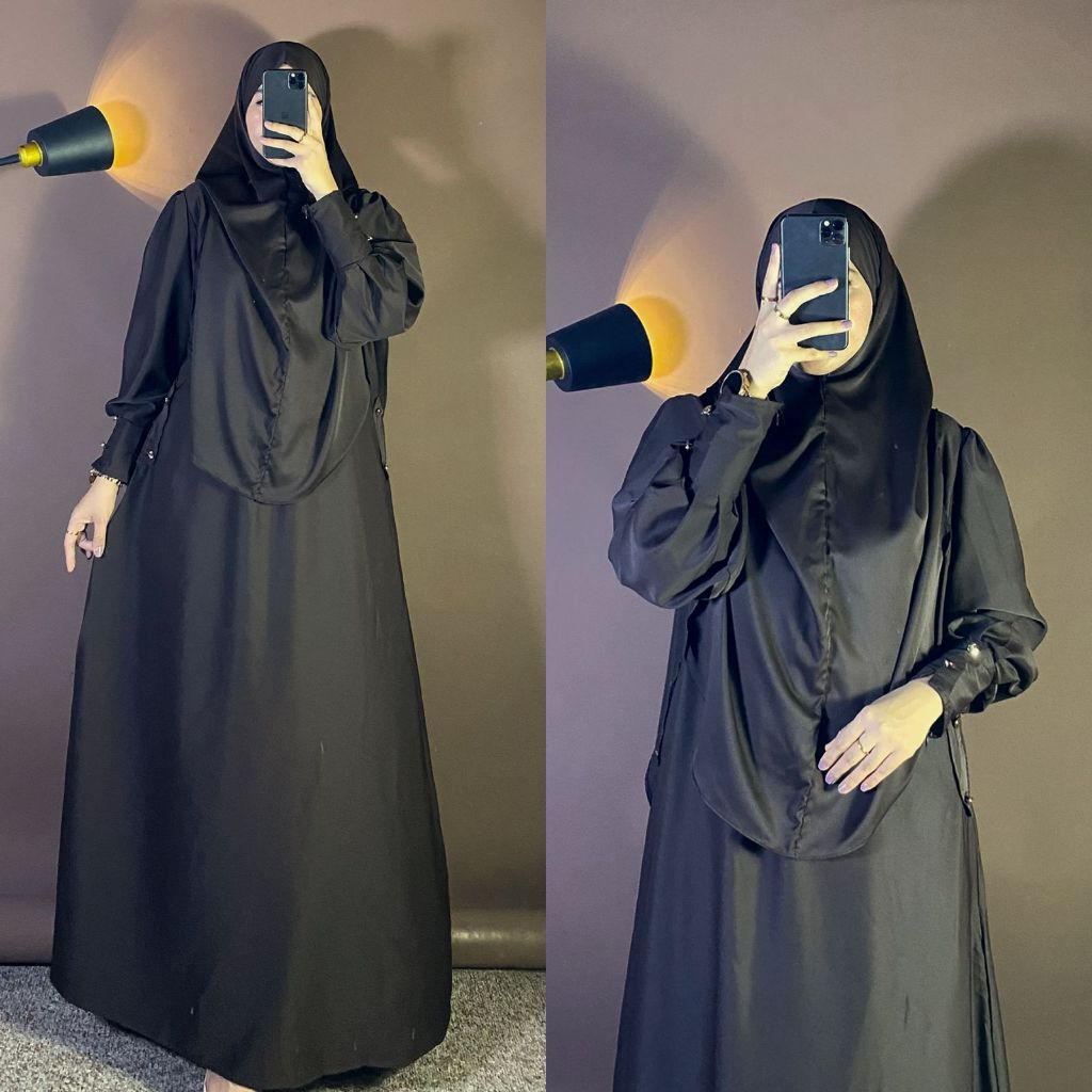 X VITASTUFF EXCLUSIVE Dress Syar'i Marbela Anti UV Nyaman Premium Busui Abaya Turkey Lengan Balon Ba
