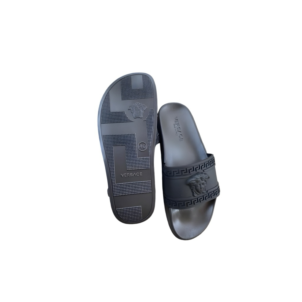 Sandal Versace Logo 3D Full Black size 40-44