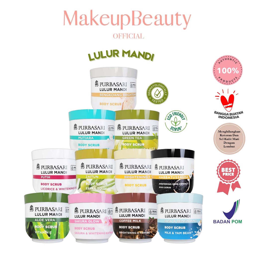 PURBASARI Lulur Mandi Body Scrub 100ml / 200 ml