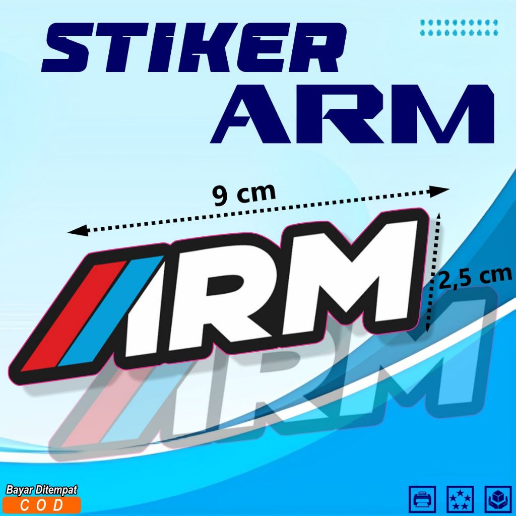 Sticker ARM Print Cutting Stiker Arumi Print Cutting 9cm mesin UV