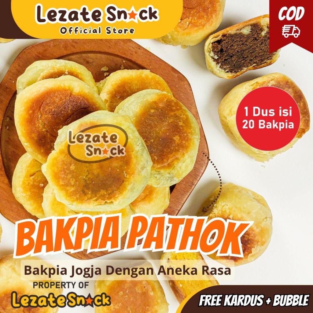 Bakpia Pathok Asli Jogja isi 20 PCS Kombinasi Aneka Rasa Kacang Ijo Keju Coklat Durian Bakpia Premiu
