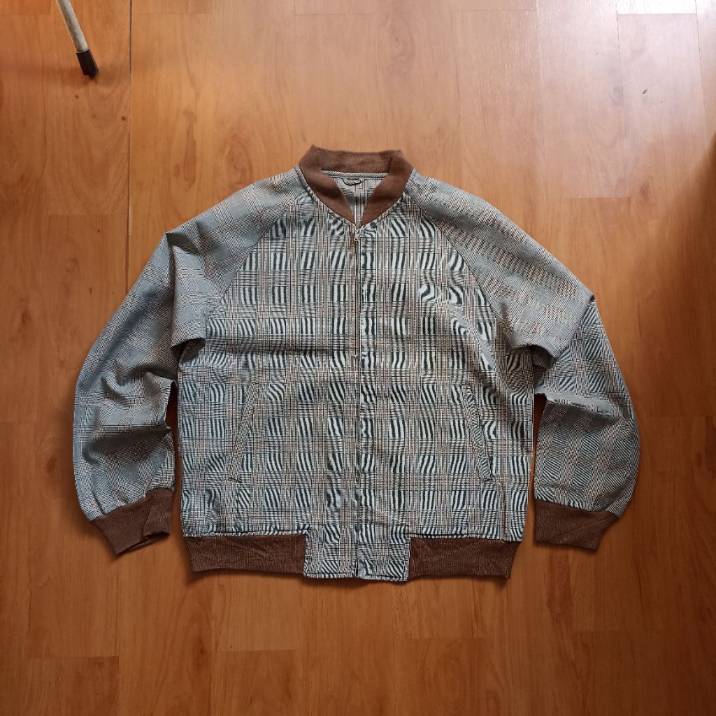 Japanese vintage 60s bomber tartan jacket