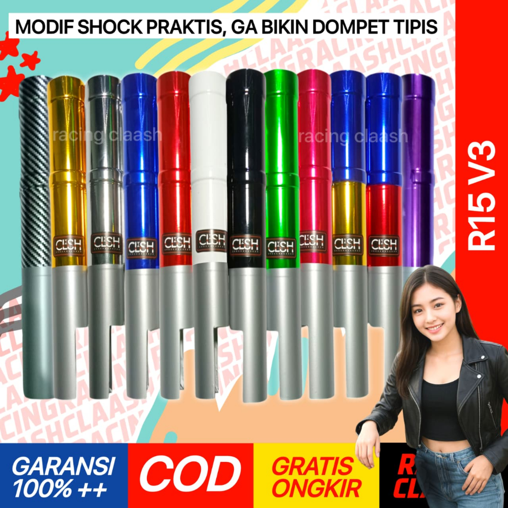 Racing Claash Cover Shock Depan R15 V3 Cover Shockbreaker Sok Shok Skok R15 V3 Old SD