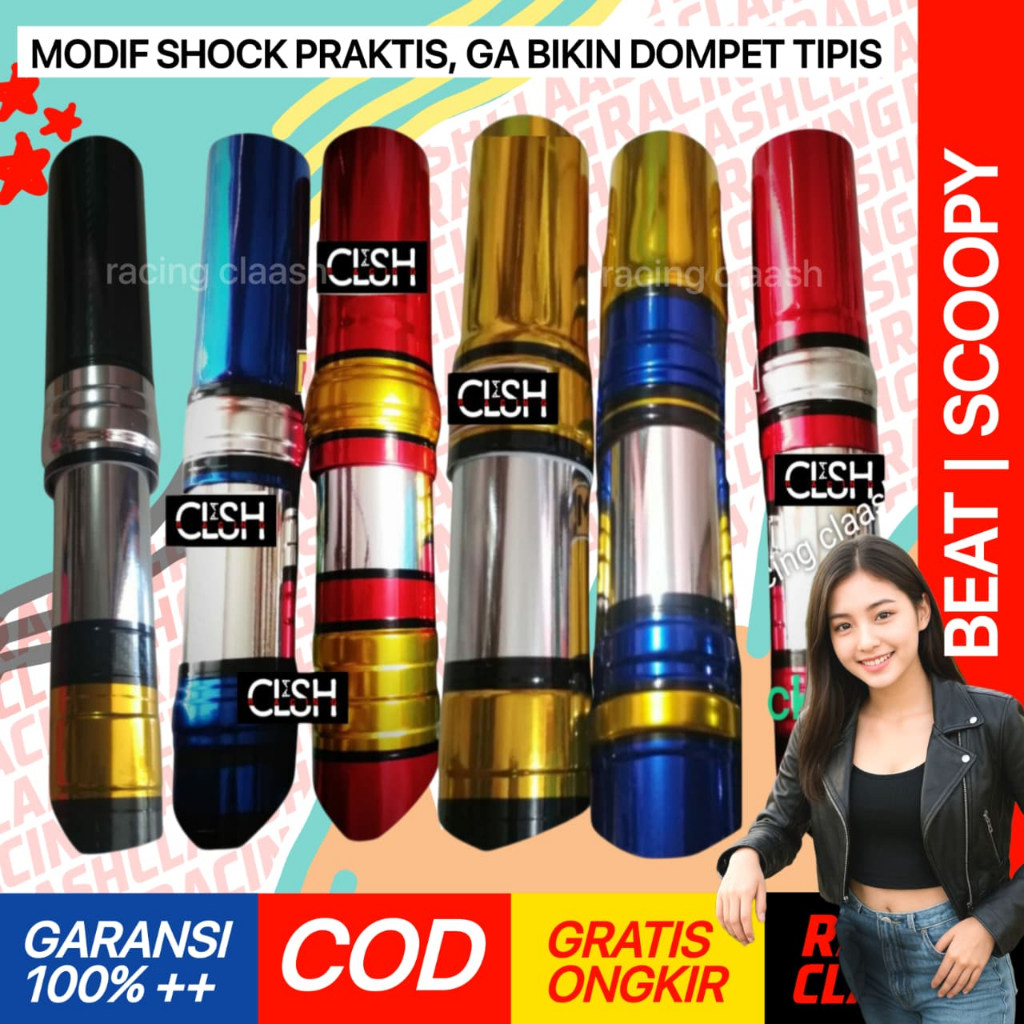 Racing Claash Cover Shock Belakang Beat Scoopy Skok Sok Belakang Beat Scoopy Old Karbu Fi Street New