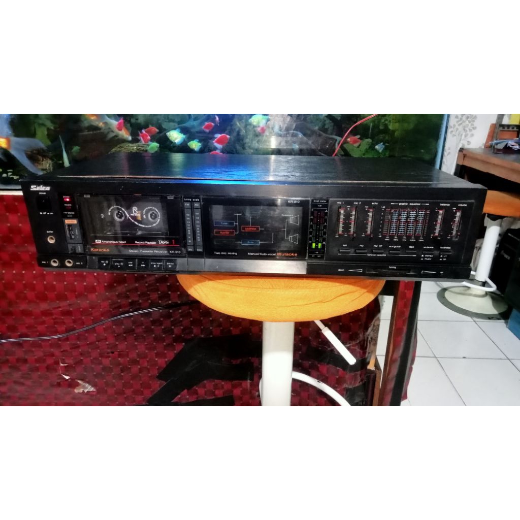 Tape deck radio merk SEICO KR910 bonus kaset pita album dewi yul