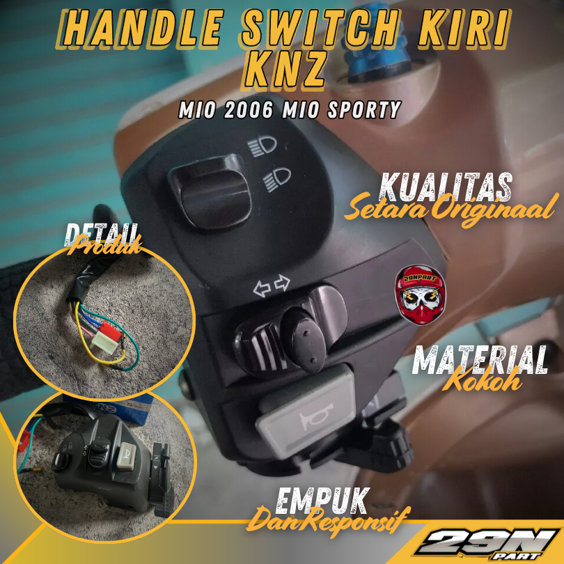 Saklar Holder Handle Switch Kiri Motor MIO Sporty Smile ORIGINAL KNZ