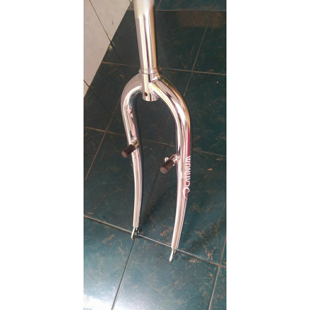 Fork Rigid Sepeda Federal Communter Bike 26 Inch Drat Cantilever V Brake Chrome mening Platinum