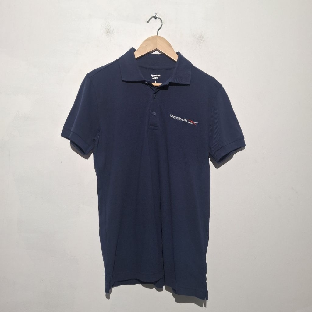 REEBOK KAOS KERAH POLO TSHIRT NAVY BARU ASLI ORIGINAL