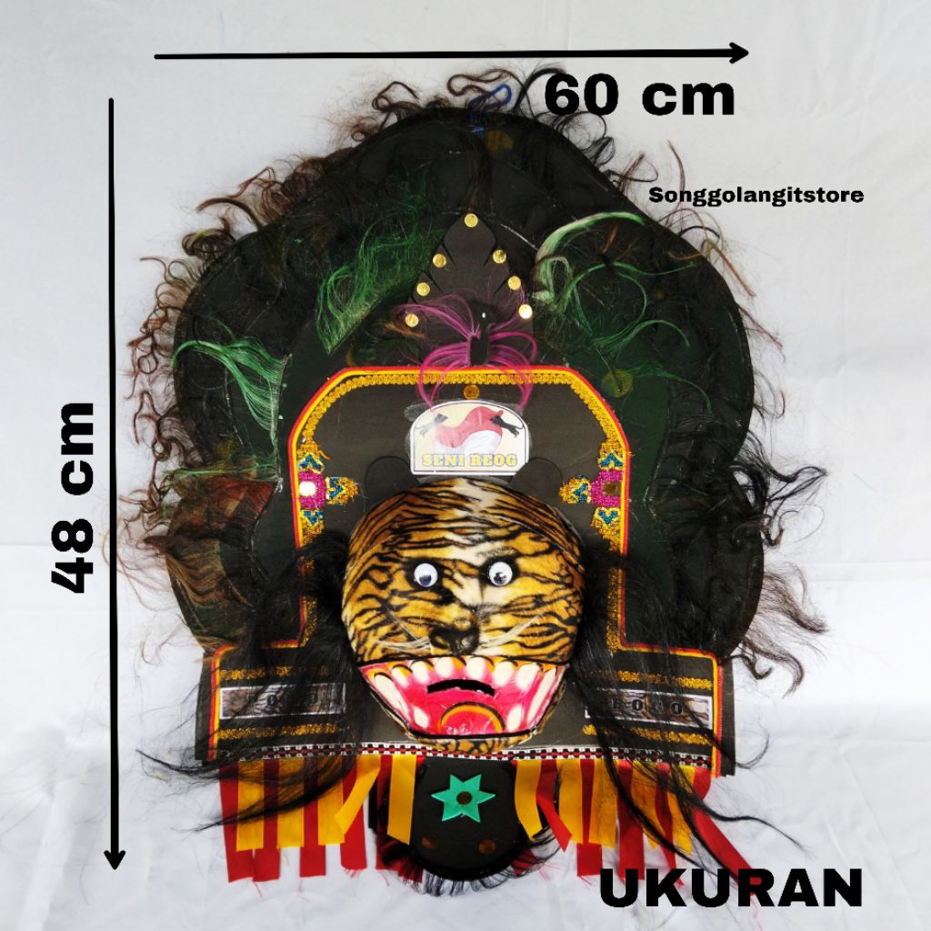 Topeng Reog Ponorogo Asli Mainan Anak Bahan Spon