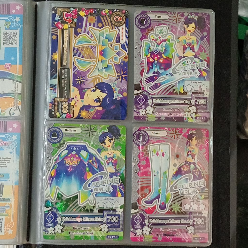 AIKATSU CARD PREMIUM KIRIYA AOI PREMI KALEIDOSCOPE MIRROR SET KARTU TOP SKIRT SHOES ACCESSORIES