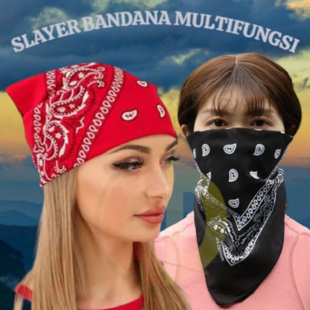 Slayer Bandana_Syal Multifungsi_Slayer Skena_Sapu Tangan Segi empat Batik_Slayer Pria dan Wanita