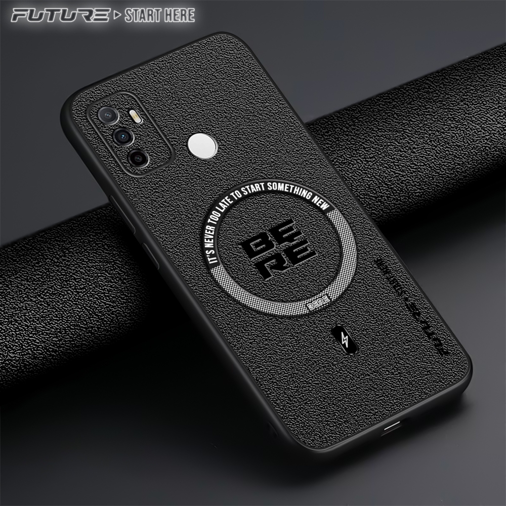 Case Oppo A53, A33 Softcase Terbaru Luxury Magsafe Leather Magnetic Casing