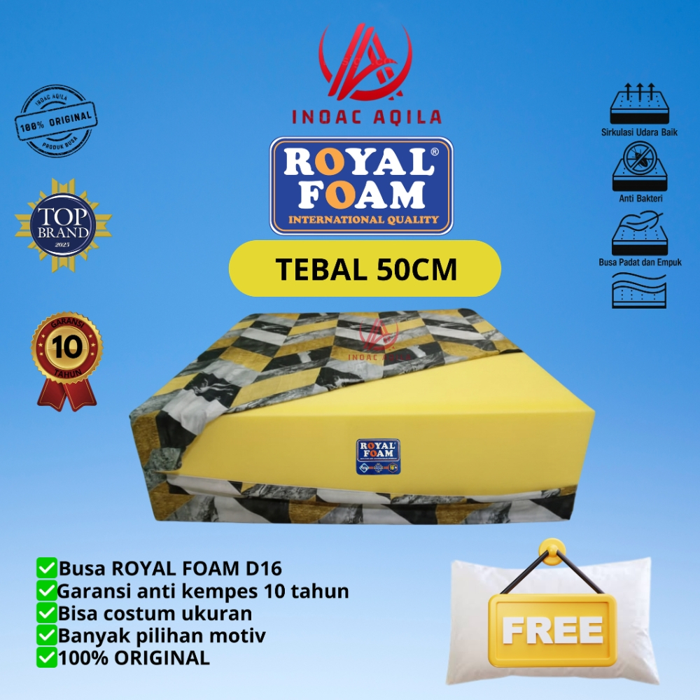 [ Tebal 50cm ] Royal Foam Kasur Busa Super Density 16 Garansi 10th