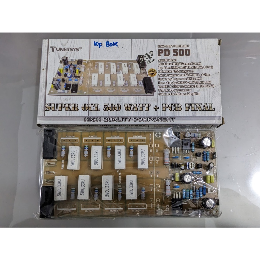 KIT DRIVER SUPER OCL 500 WATT+PCB FINAL PD 500 TUNERSYS / Kit Driver Power OCL 500W/504 +PCB Final F