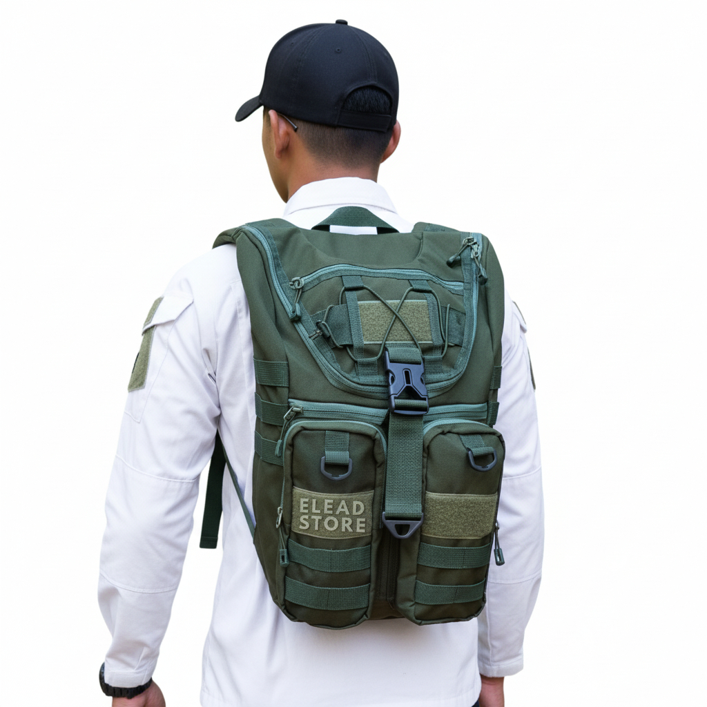 DLTA Ultra HIjau - Tas Ransel Kerja Tactical Army Tas Tentara TNI Original Pria