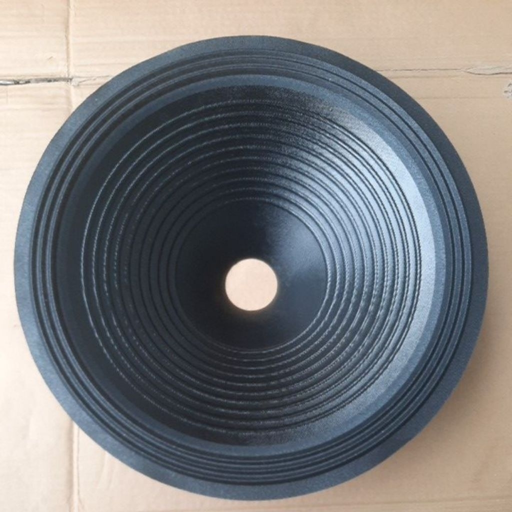 Daun Kertas Speaker 15inch lubang spull 50mm [ 2inch ] 3 gelombang coating