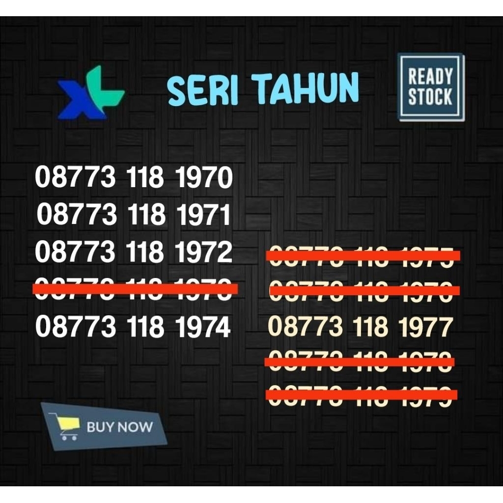 Nomor cantik xl seri tahun