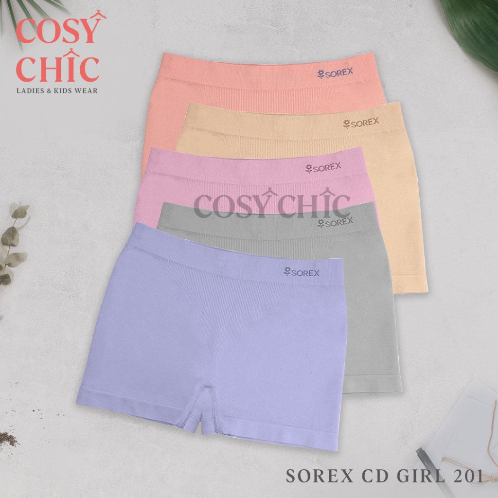 Sorex Kids CD Celana Dalam Boxer Anak Perempuan Seamless 201 | Boxer Trunk Anak Perempuan | Rajut | 