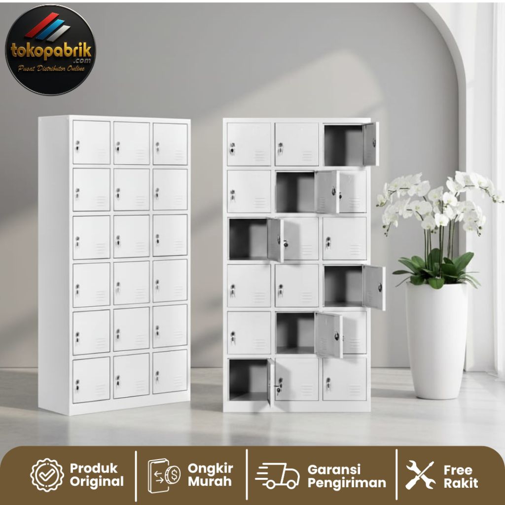 Lemari Locker Besi Importa / Loker Besi / Loker Kabinet / Lemari Kantor Minimalis Cirebon Tasikmalay