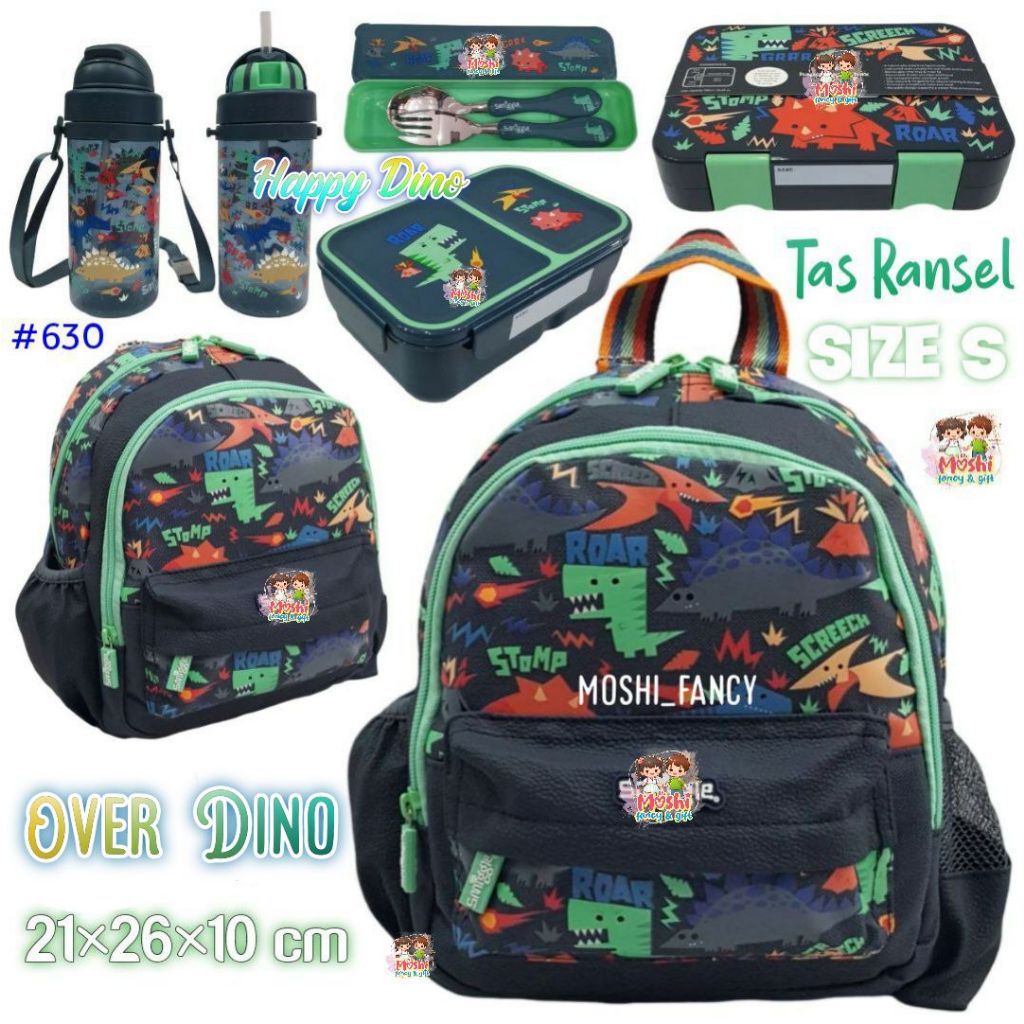Tas PAUD Over Dinosaurus / Tas Ransel PAUD Motif Dino / Tas Sekolah Motif Dinosaurs Anak PAUD