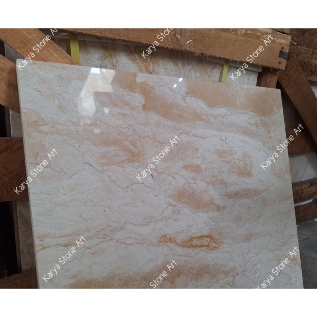 Lantai Batu Marmer Ujung Pandang Warna Pink / Marmer Ujung Pandang / Lantai Batu Marmer