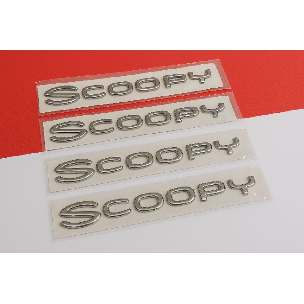 emblem Scoopy donat 2018 2019 2020 emblem Scoopy timbul tebal dan merekat