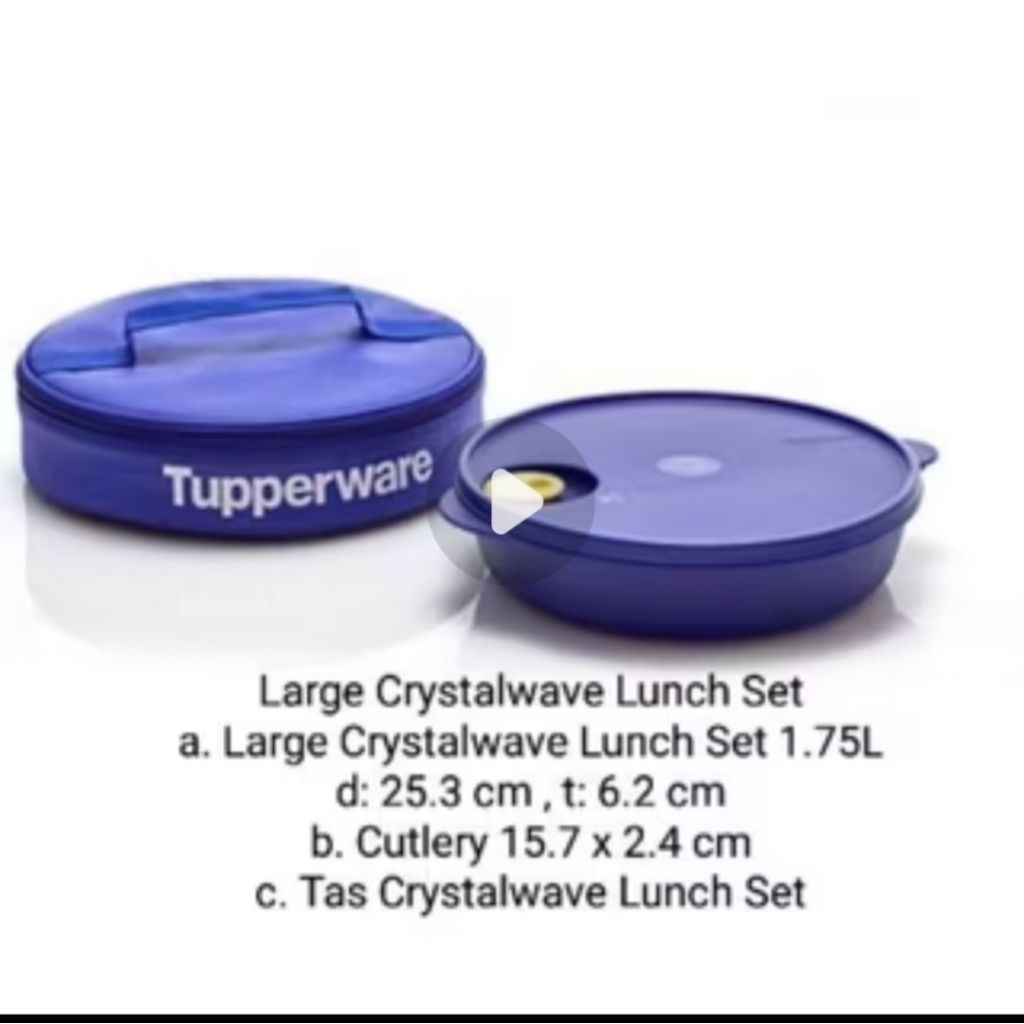 Large crystalwave lunch set tupperware