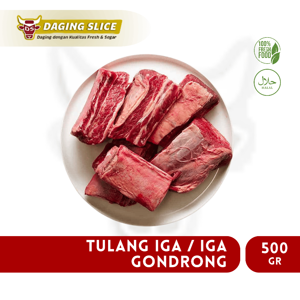 Daging Iga Sapi 500gr Gondrong Short Ribs Bandung