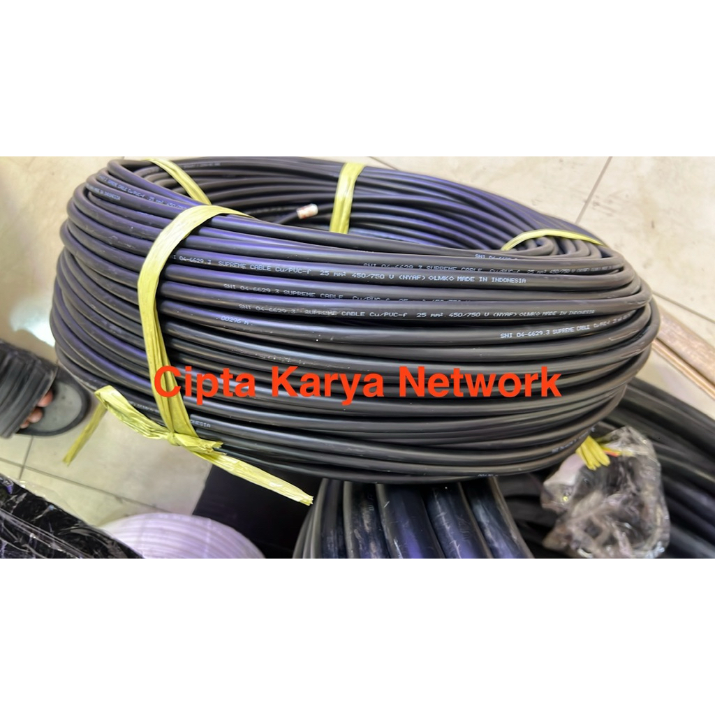 Kabel Supreme NYAF 25mm Hitam Serabut / AF 25mm Supreme NYAF 25 mm